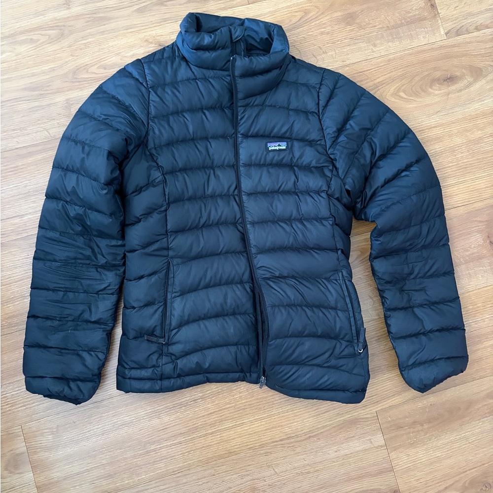 Patagonia Black Quilted Down Jacket - Girl’s XL